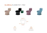 12L GRO (L) Flower Pot + Tray - Image 5